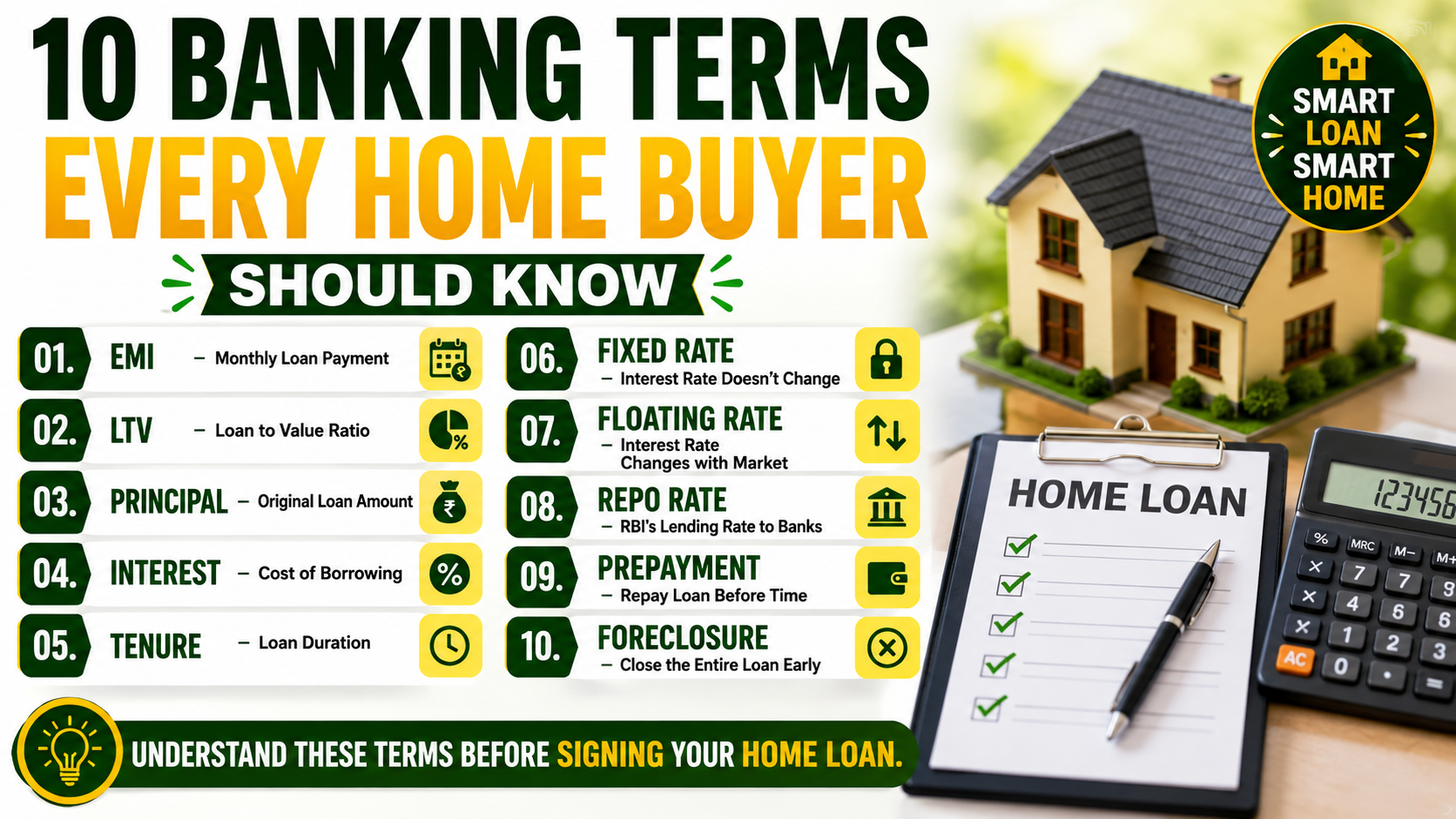 10 Banking Terms Every Home Buyer Should Know | Complete Home Loan Guide for Property Buyers