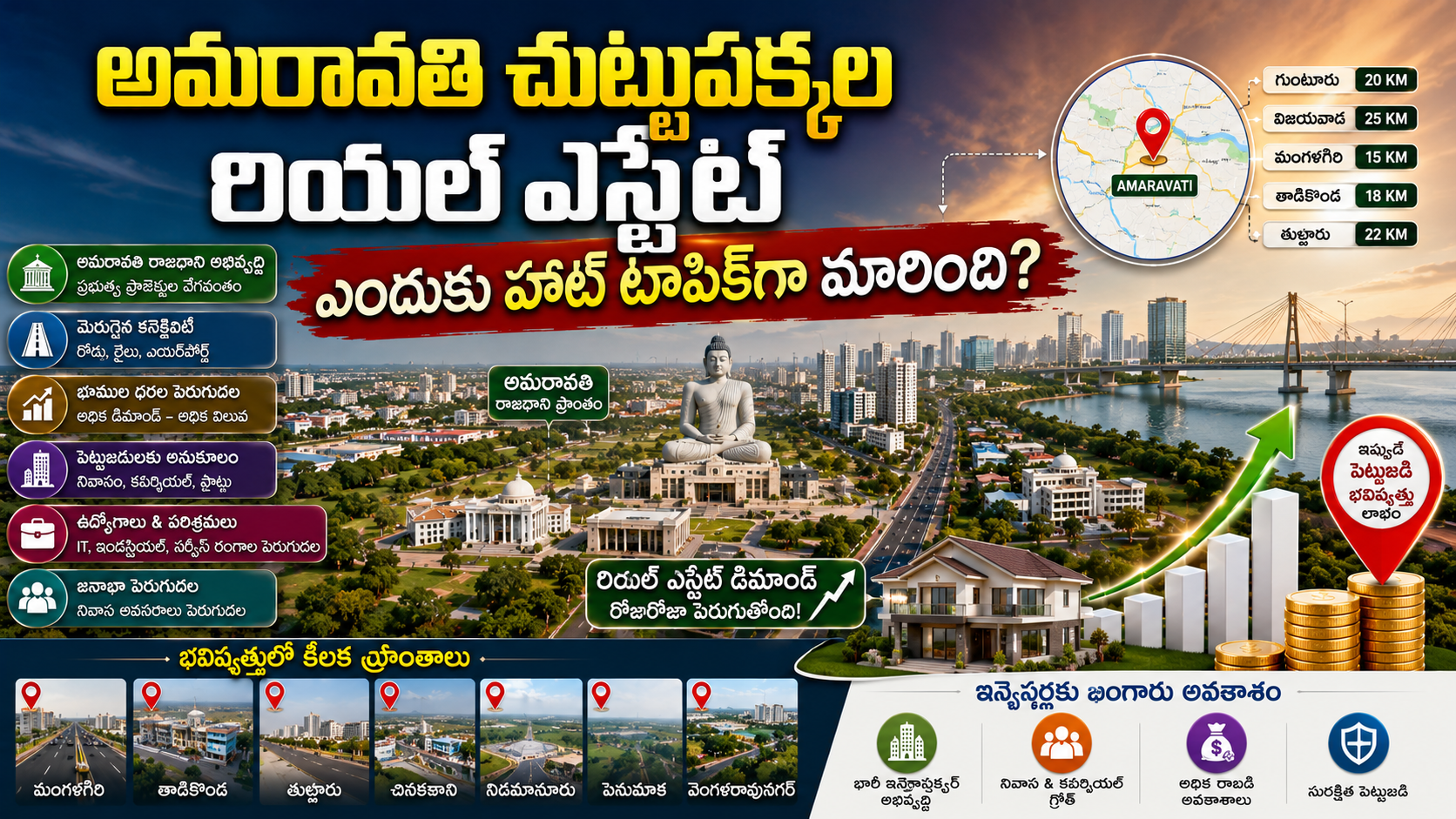 అమరావతి చుట్టుపక్కల రియల్ ఎస్టేట్ ఎందుకు హాట్ టాపిక్గా మారింది?