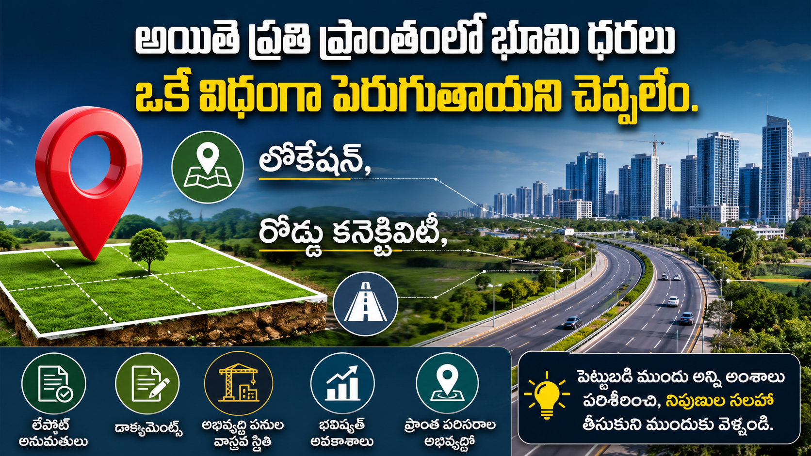 రియల్ ఎస్టేట్లో భూమి ధరలు ఎందుకు మారుతున్నాయి? | Location & Road Connectivity ఎందుకు ముఖ్యం?