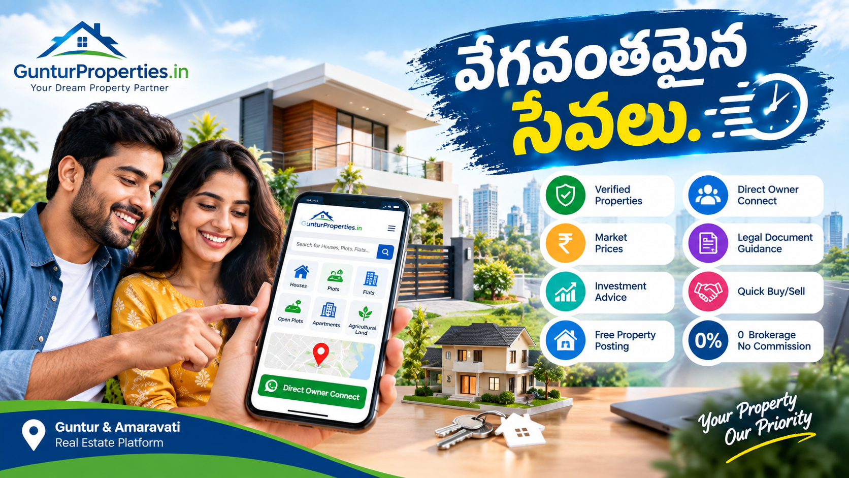 వేగవంతమైన సేవలతో మీ డ్రీమ్ ప్రాపర్టీ ఇప్పుడు ఒక్క క్లిక్ దూరంలో