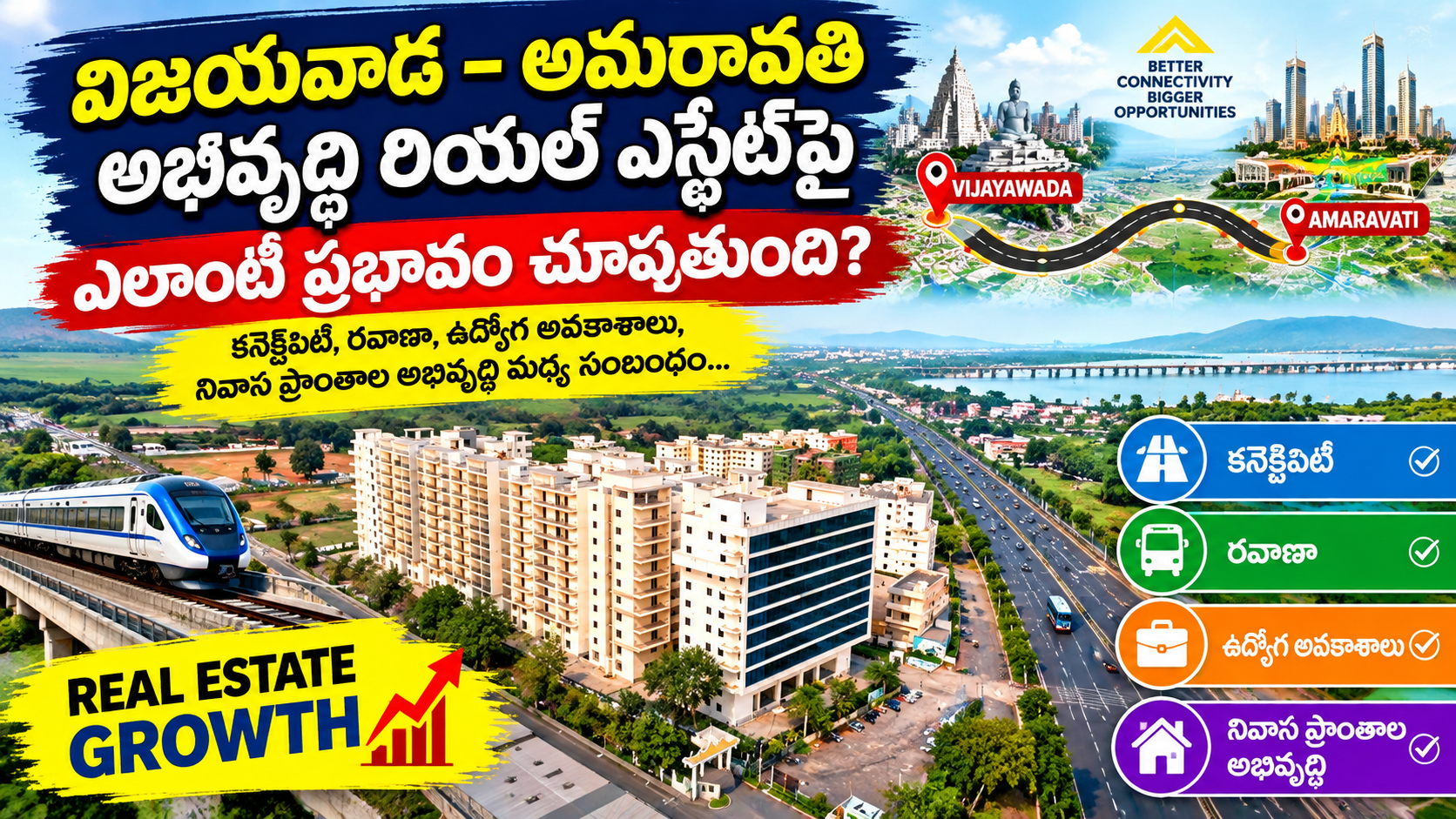 విజయవాడ–అమరావతి మధ్య భారీ అభివృద్ధి! 🚧 | రియల్ ఎస్టేట్పై ఎలాంటి ప్రభావం? | 2026 Update