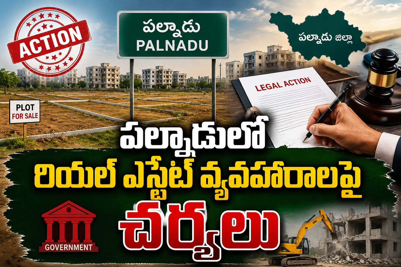 పల్నాడులో రియల్ ఎస్టేట్ వ్యవహారాలపై భారీ చర్యలు..! అక్రమ లేఅవుట్లు, భూ ఆక్రమణలపై అధికారుల సీరియస్ ఫోకస్