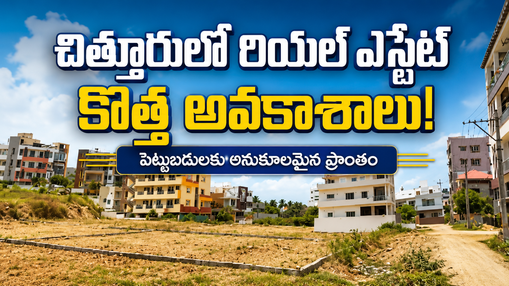చిత్తూరులో రియల్ ఎస్టేట్కు కొత్త అవకాశాలు! పెట్టుబడులకు అనుకూలమైన ప్రాంతం