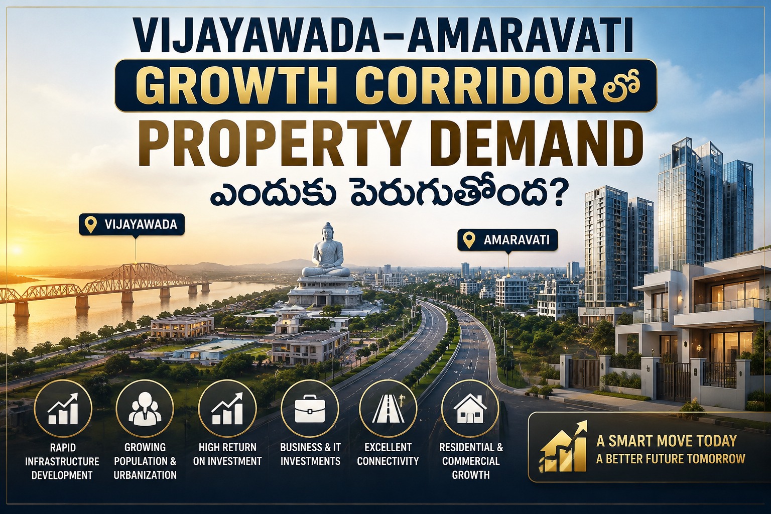 *Vijayawada–Amaravati Growth Corridorలో Property Demand ఎందుకు పెరుగుతోంది? | 2026 Real Estate Update*