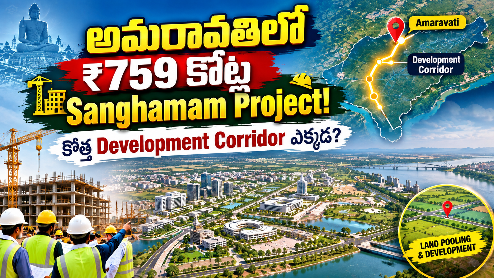 అమరావతిలో ₹759 కోట్ల Sanghamam Project! 🏗️ కొత్త Development Corridor ఎక్కడ?