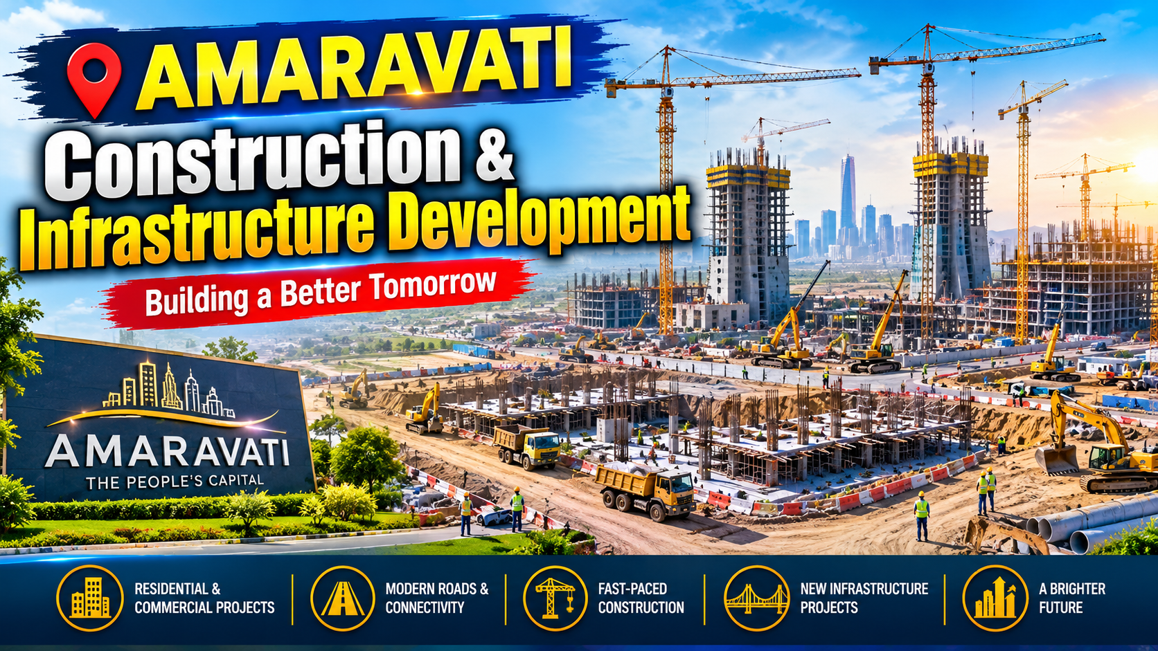 Amaravati Construction & Infrastructure Development | Rapid Development, New Projects & Future Growth